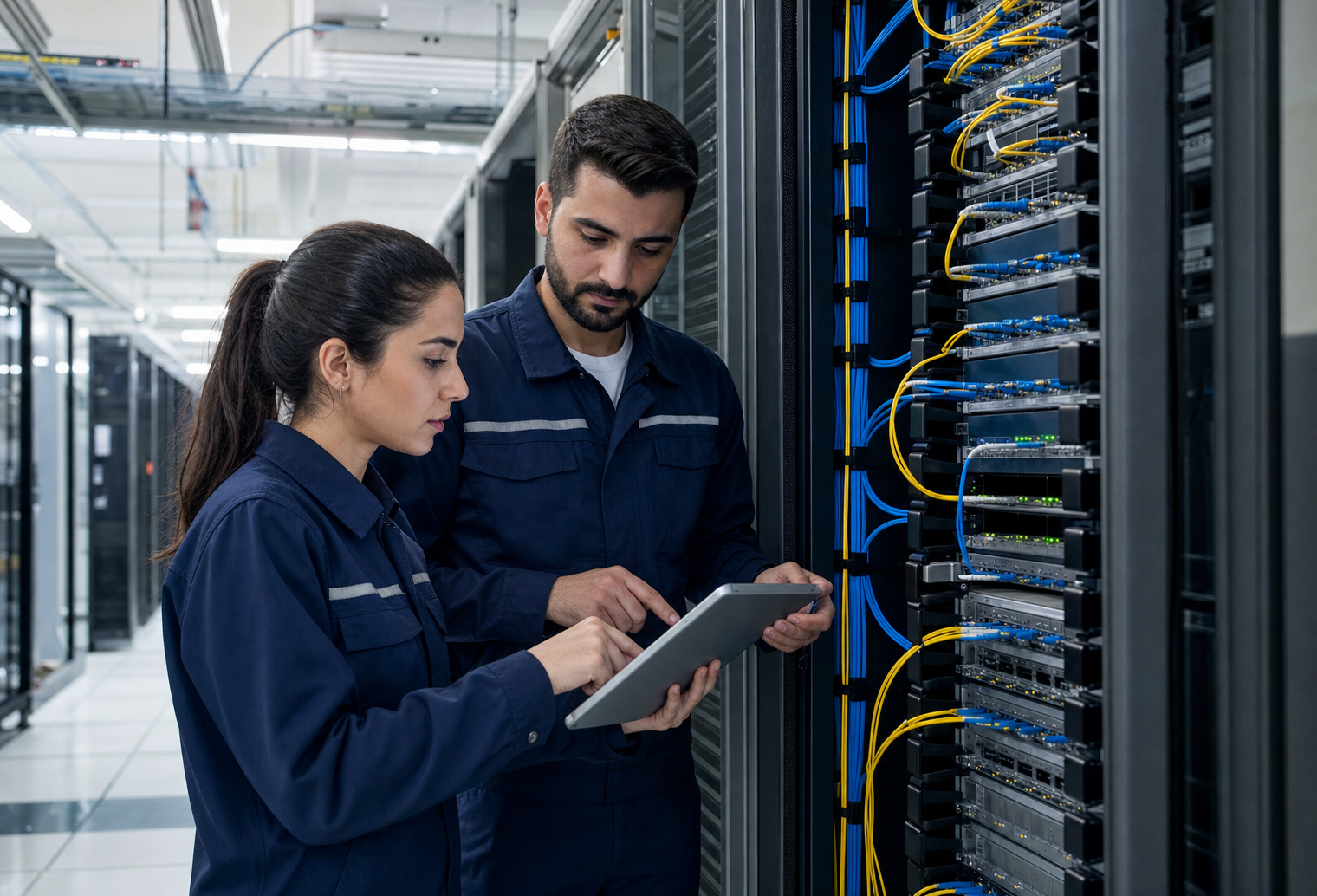 Güneydoğu Telekom mühendisleri fiber ağ altyapısını kontrol ediyor